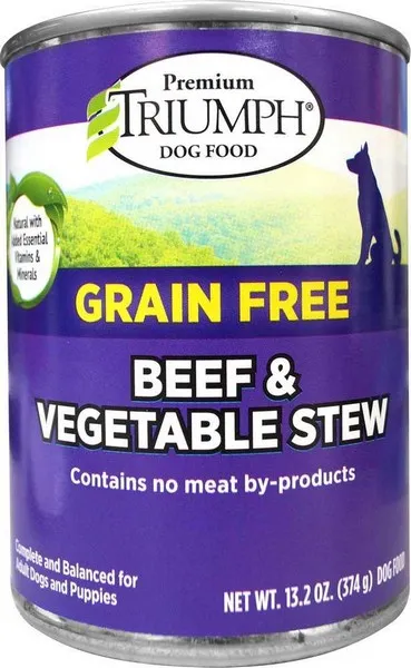 12/13.2 oz. Triumph Free Spirit Grain Free Beef & Vegetable Stew - Treat